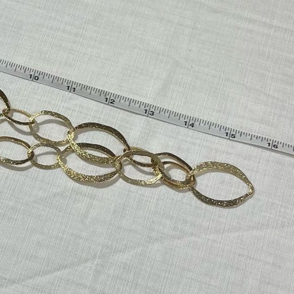 Long Goldtone Link Necklace w/ Earrings - Picture 12 of 13